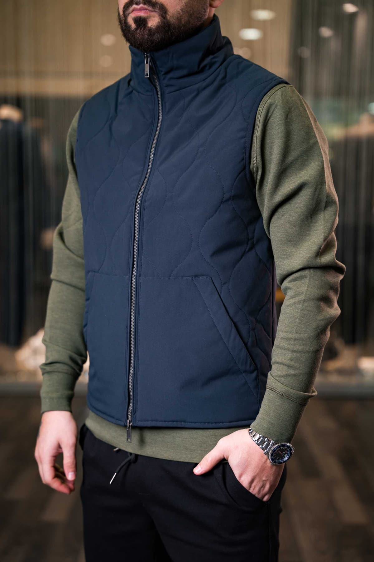Ανδρικό Αμάνικο Casual friday 5158 Μαύρο