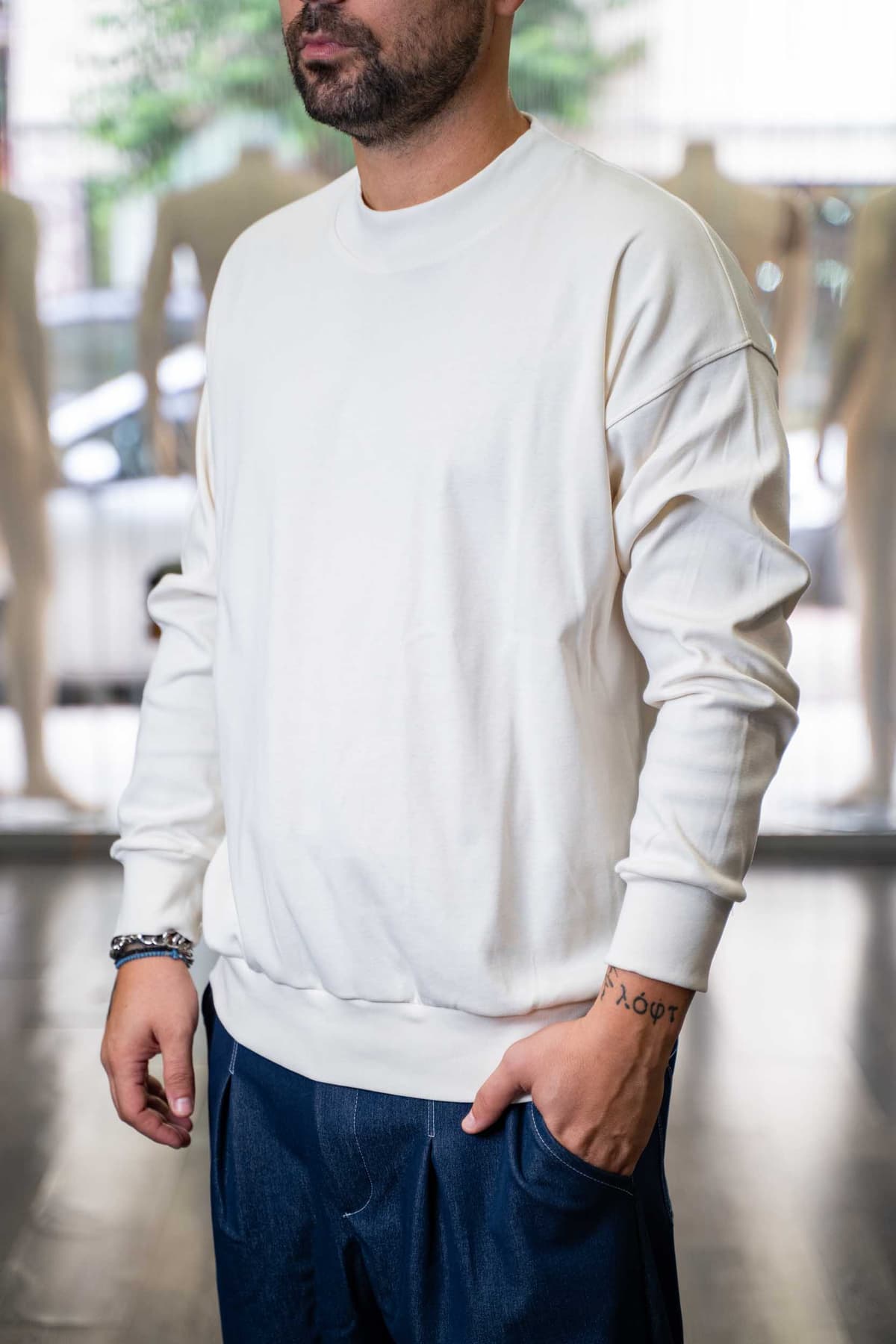 Ανδρικό Φούτερ Royal denim 4053 Άσπρο