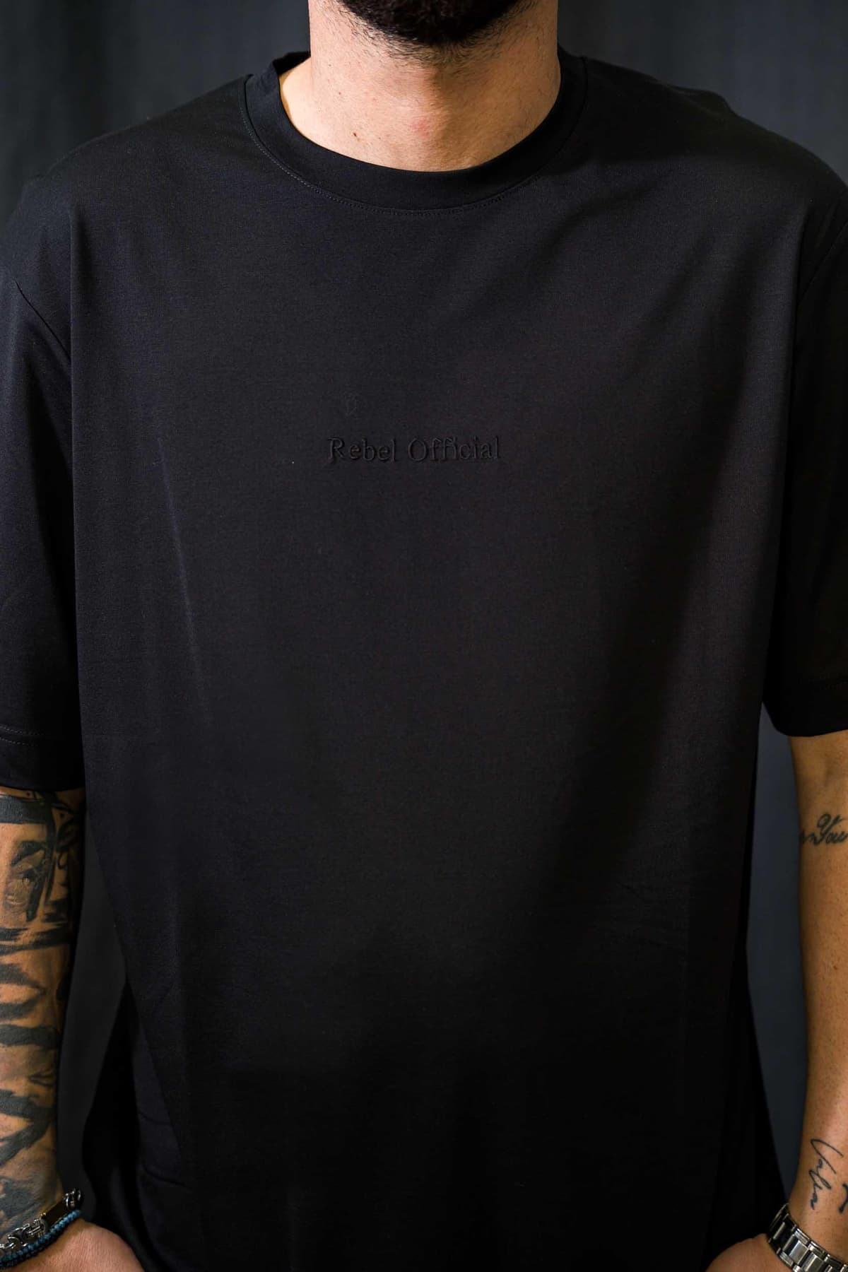 Ανδρικό t-shirt rebel 2036 μαύρο