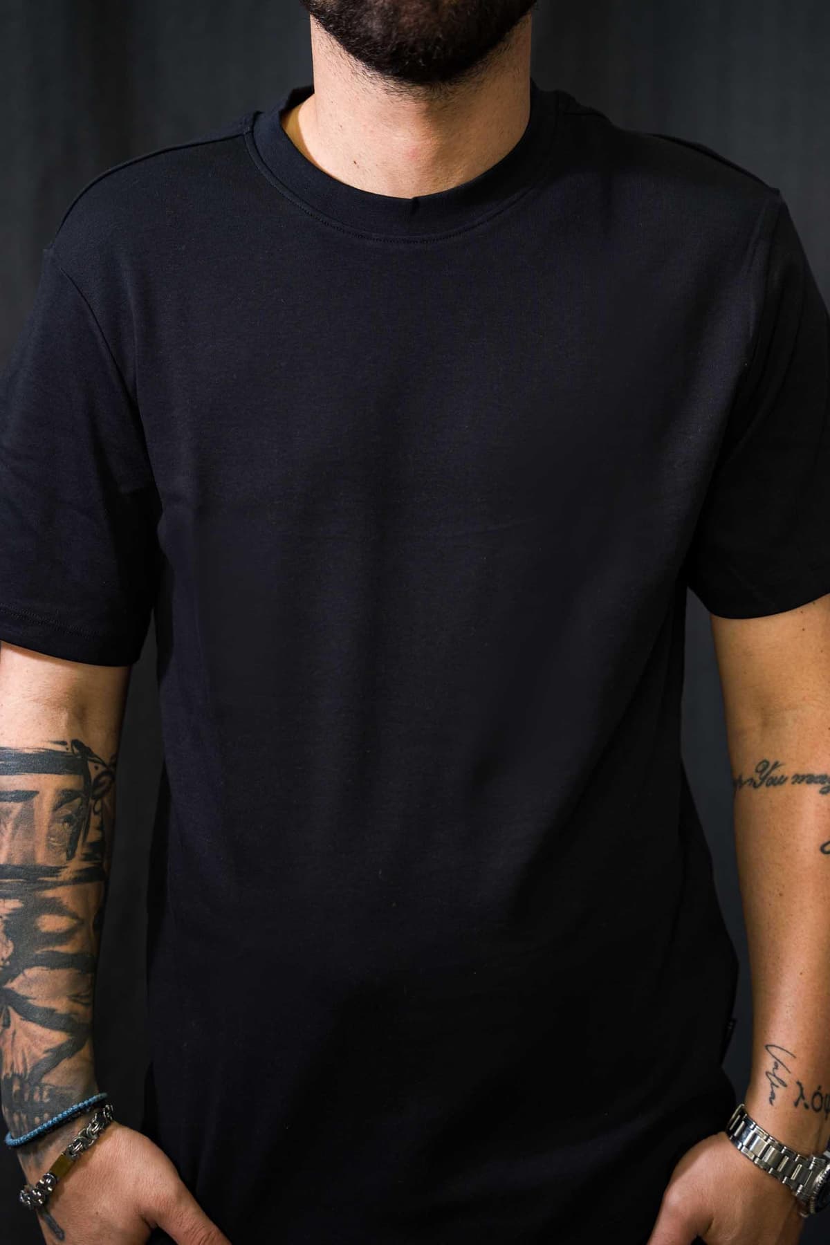 Ανδρικό t-shirt casual friday 5642 blue black