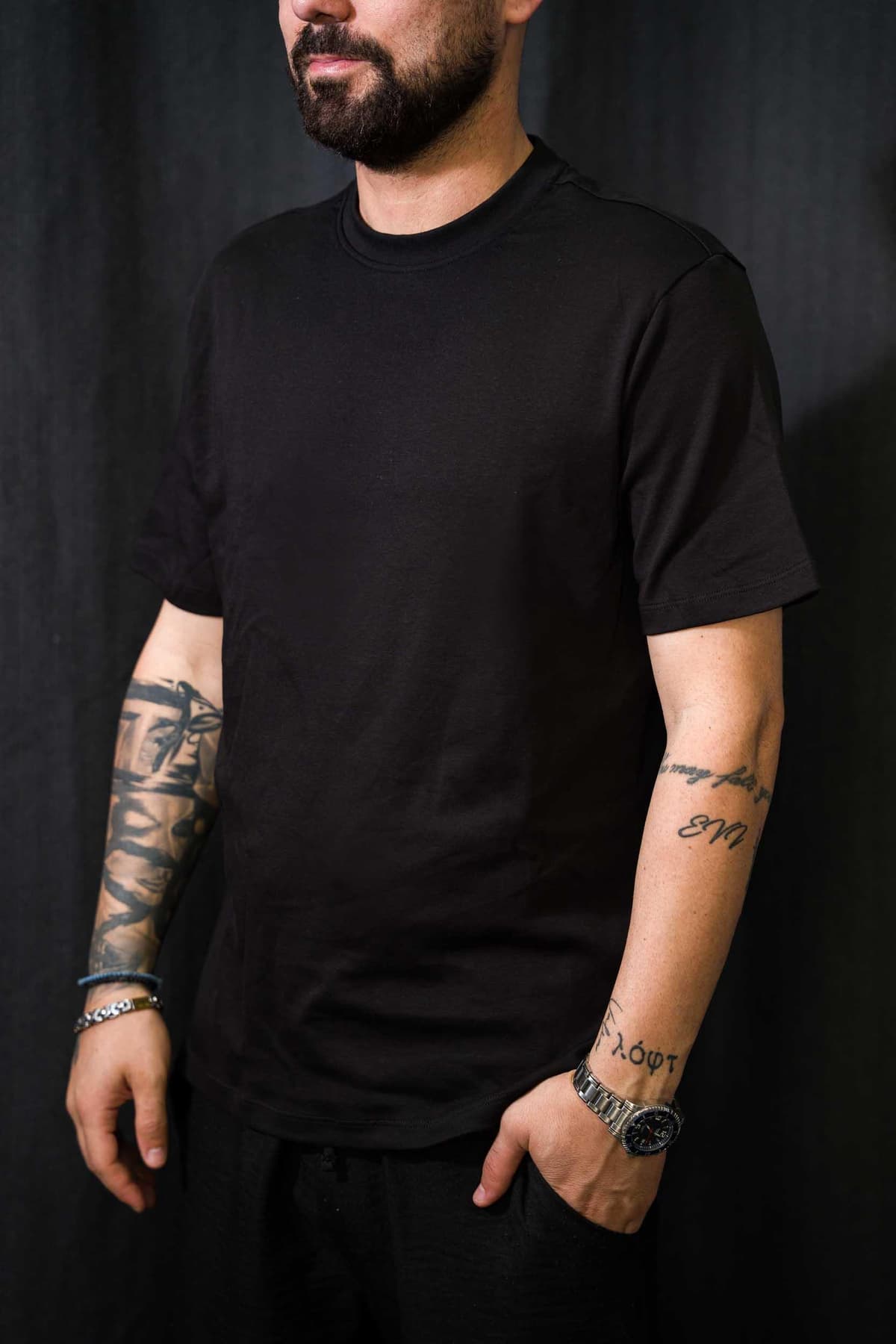 Ανδρικό t-shirt casual friday 5642 black
