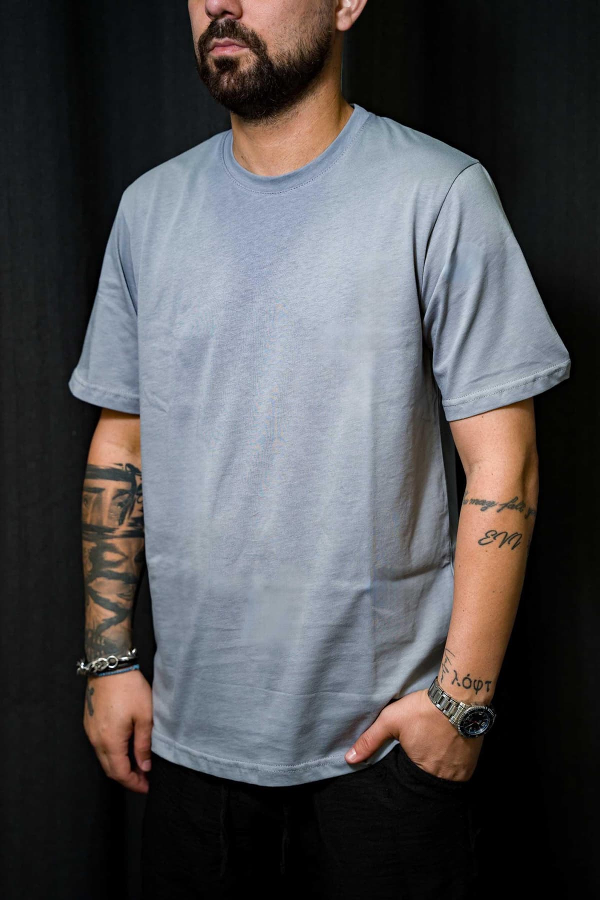 Ανδρικό t-shirt destroy nadu grey