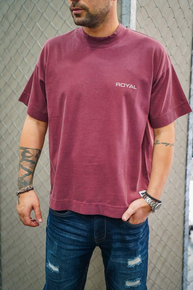 ROYAL DENIM TSHIRT-4022 BORDO