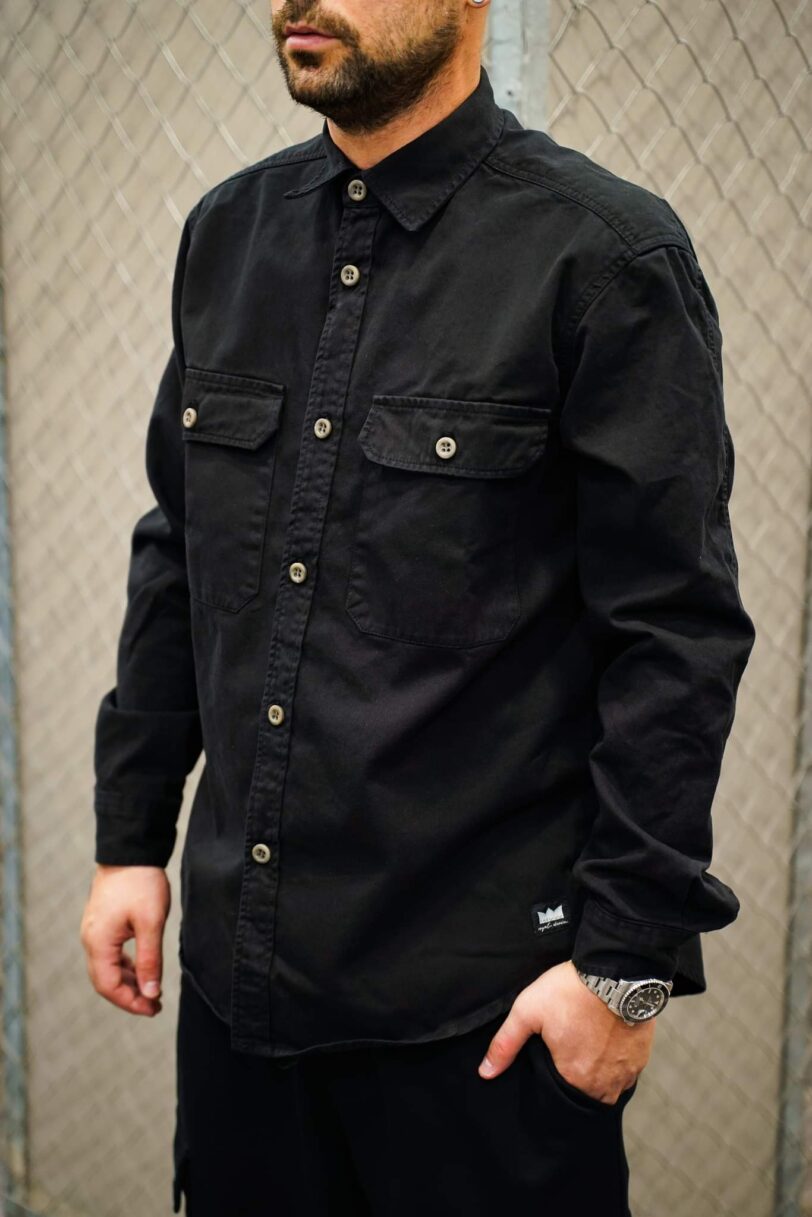 ROYAL DENIM SHIRT JACKET-SKIVE 5043 BLACK