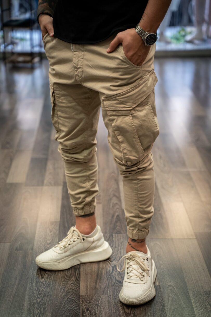 ROYAL DENIM CARGO PANTS-CROTONE 2212
