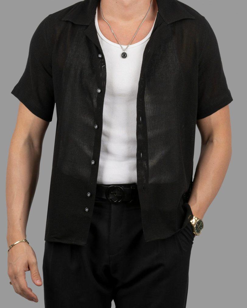 DEZIGN SHIRT D-24215-BLACK - Image 2