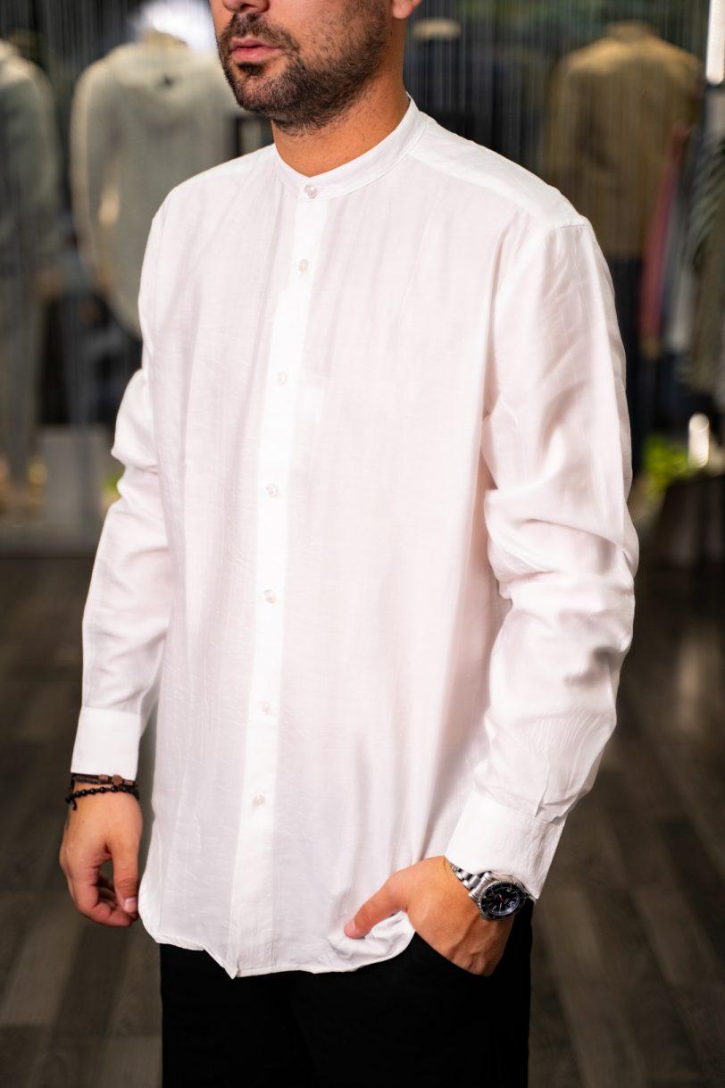 ROYAL DENIM SHIRT MAO-3563 WHITE