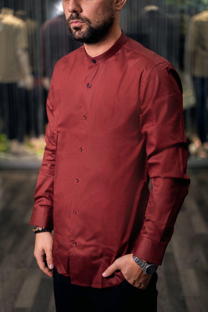 DEZIGN SHIRT MAO-D-2574 BORDO