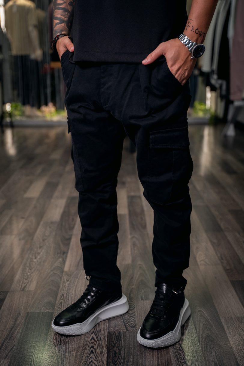 ROYAL DENIM CARGO PANTS-2240 TERAMO BLACK