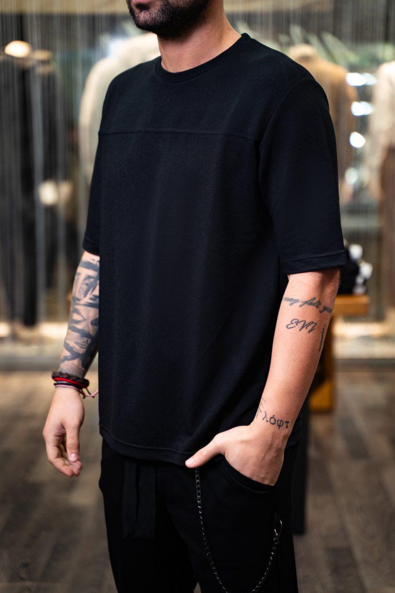 REBEL T-SHIRT-7017 BLACK