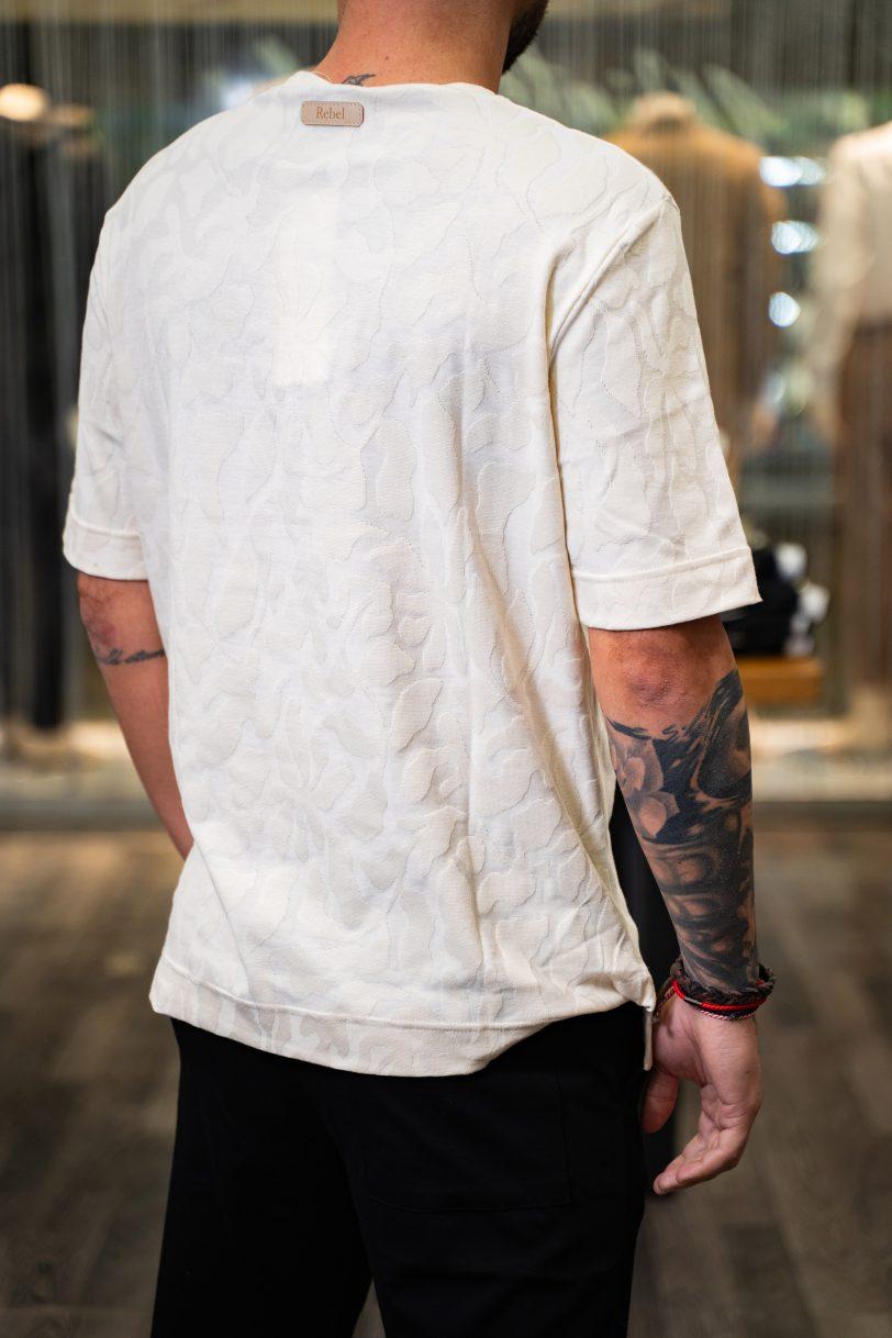 REBEL T-SHIRT-7027 WHITE - Image 3