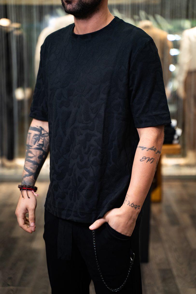 REBEL T-SHIRT-7027 BLACK