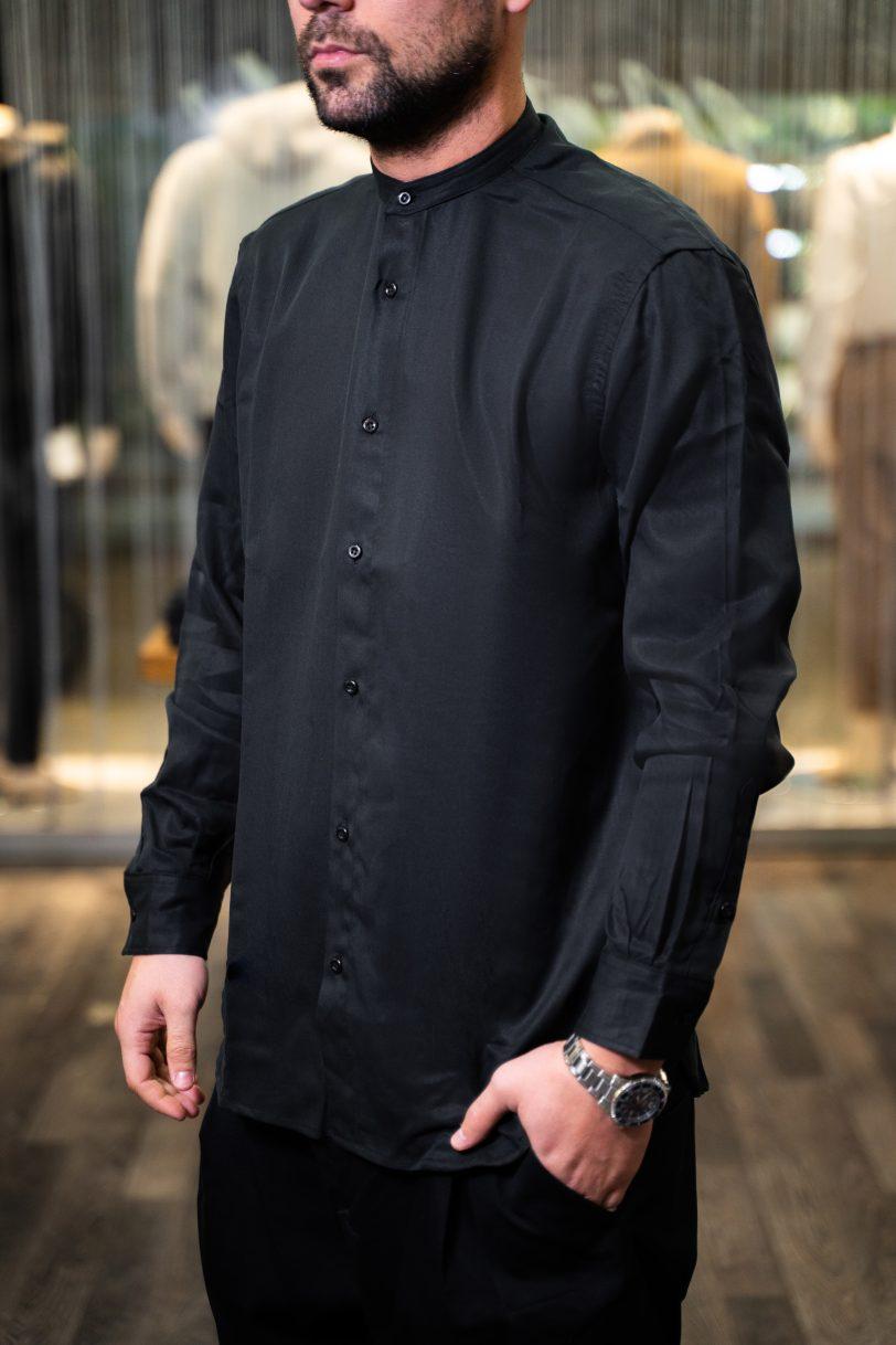 ROYAL DENIM SHIRT-3579 BLACK MAO
