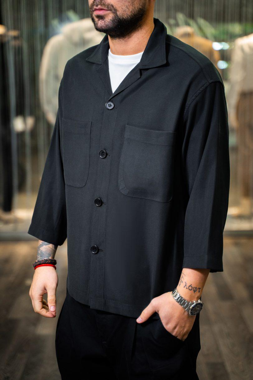 ROYAL DENIM OVER SHIRT-LISSBON-5118 BLACK - Image 2