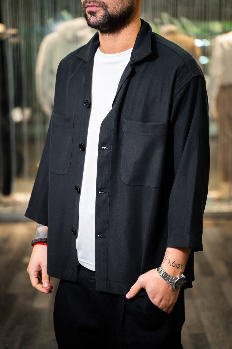 ROYAL DENIM OVER SHIRT-LISSBON-5118 BLACK