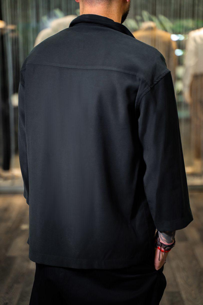 ROYAL DENIM OVER SHIRT-LISSBON-5118 BLACK - Image 4