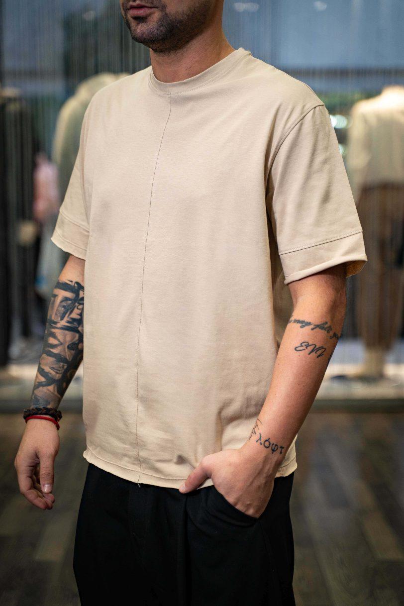 ROYAL DENIM T-SHIRT-4050 BEIGE