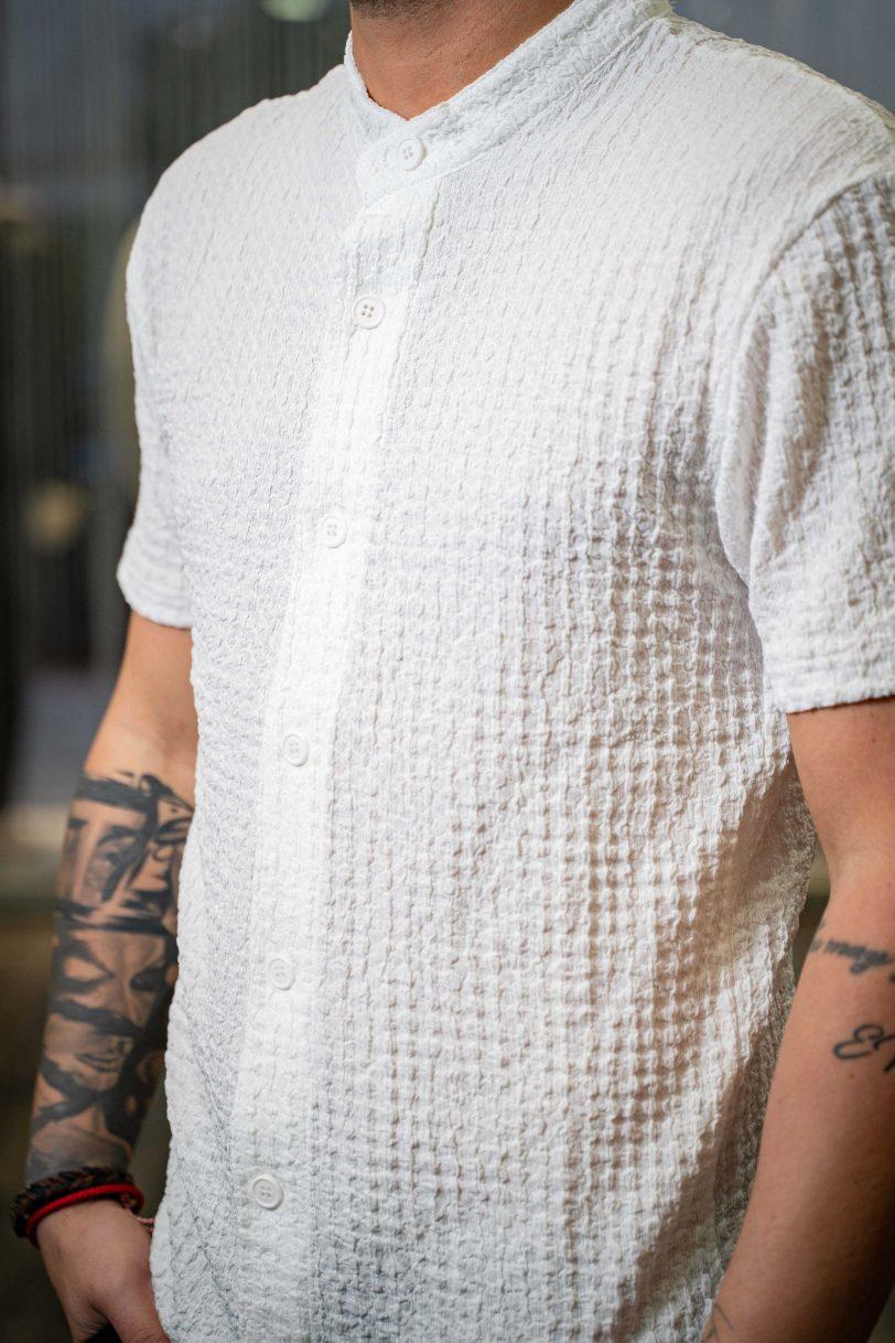 REBEL SHIRT-7037 WHITE - Image 3