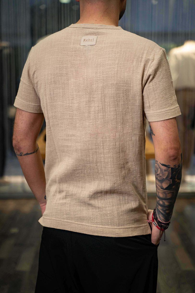 ROYAL DENIM T-SHIRT-8034 BEIGE - Image 3