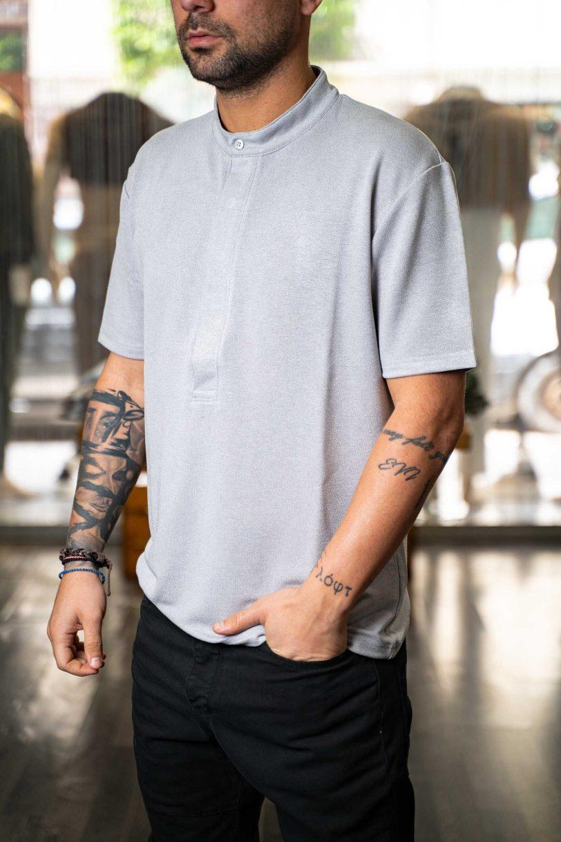 REBEL T-SHIRT-7018 GRAY