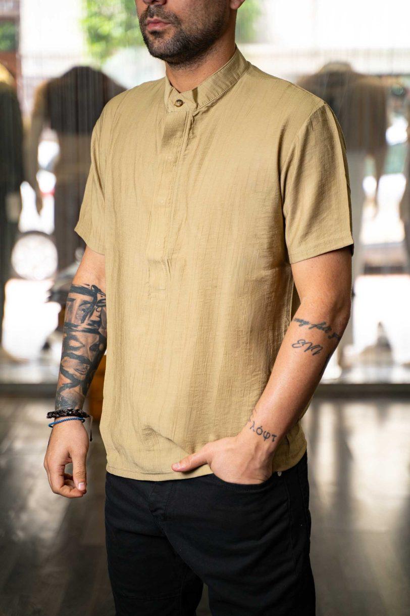 REBEL T-SHIRT-7035 BEIGE