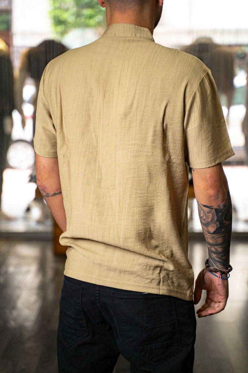 REBEL T-SHIRT-7035 BEIGE - Image 3
