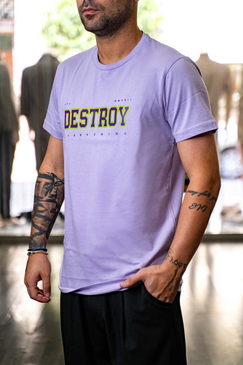 DESTROY T-SHIRT-BRONX LILA