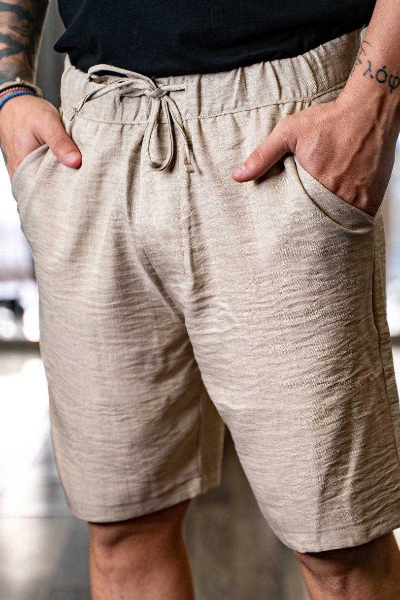 DESTROY SHORTS LINEN-BOOB BEIGE - Image 2