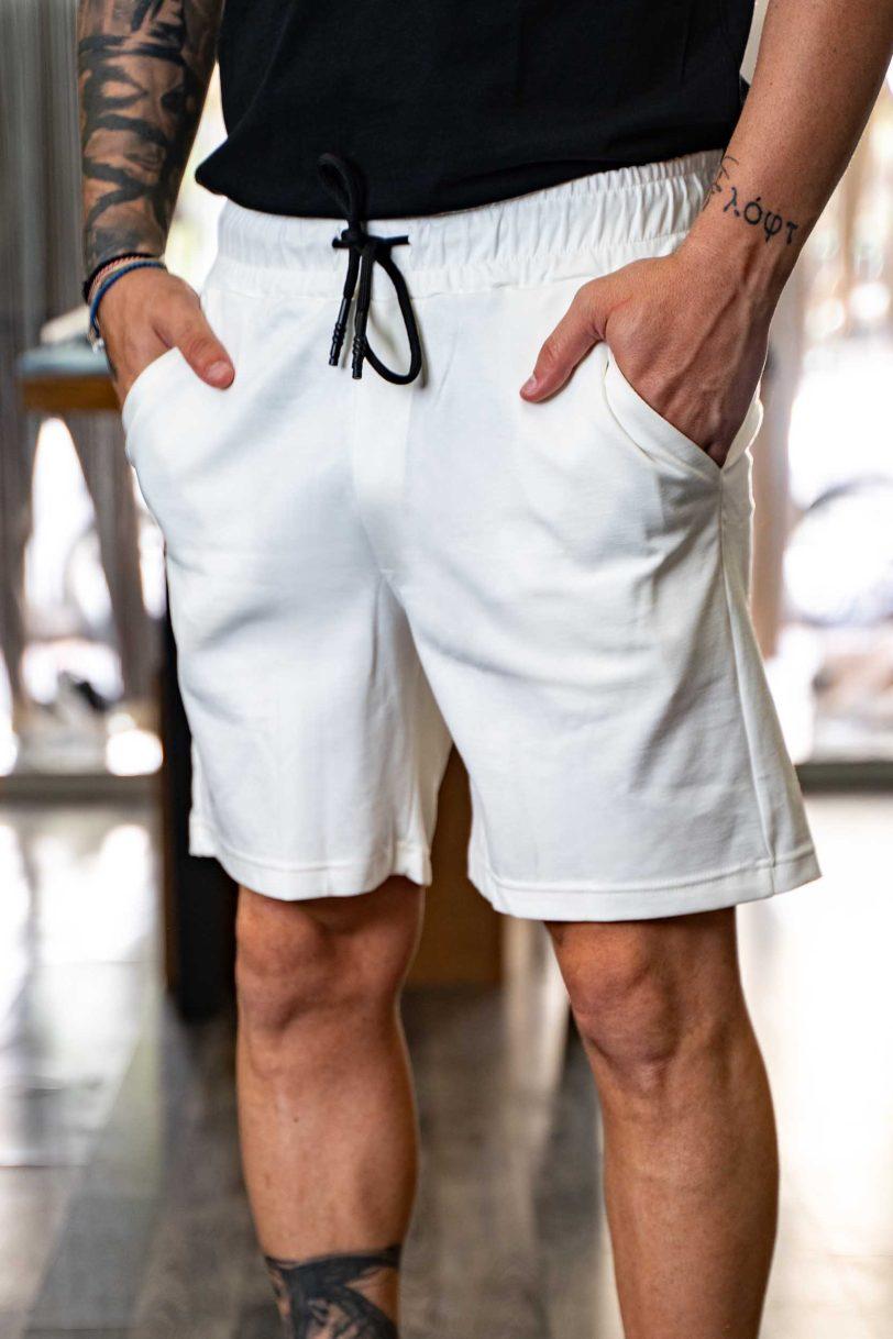 REBEL SHORTS-7046 WHITE