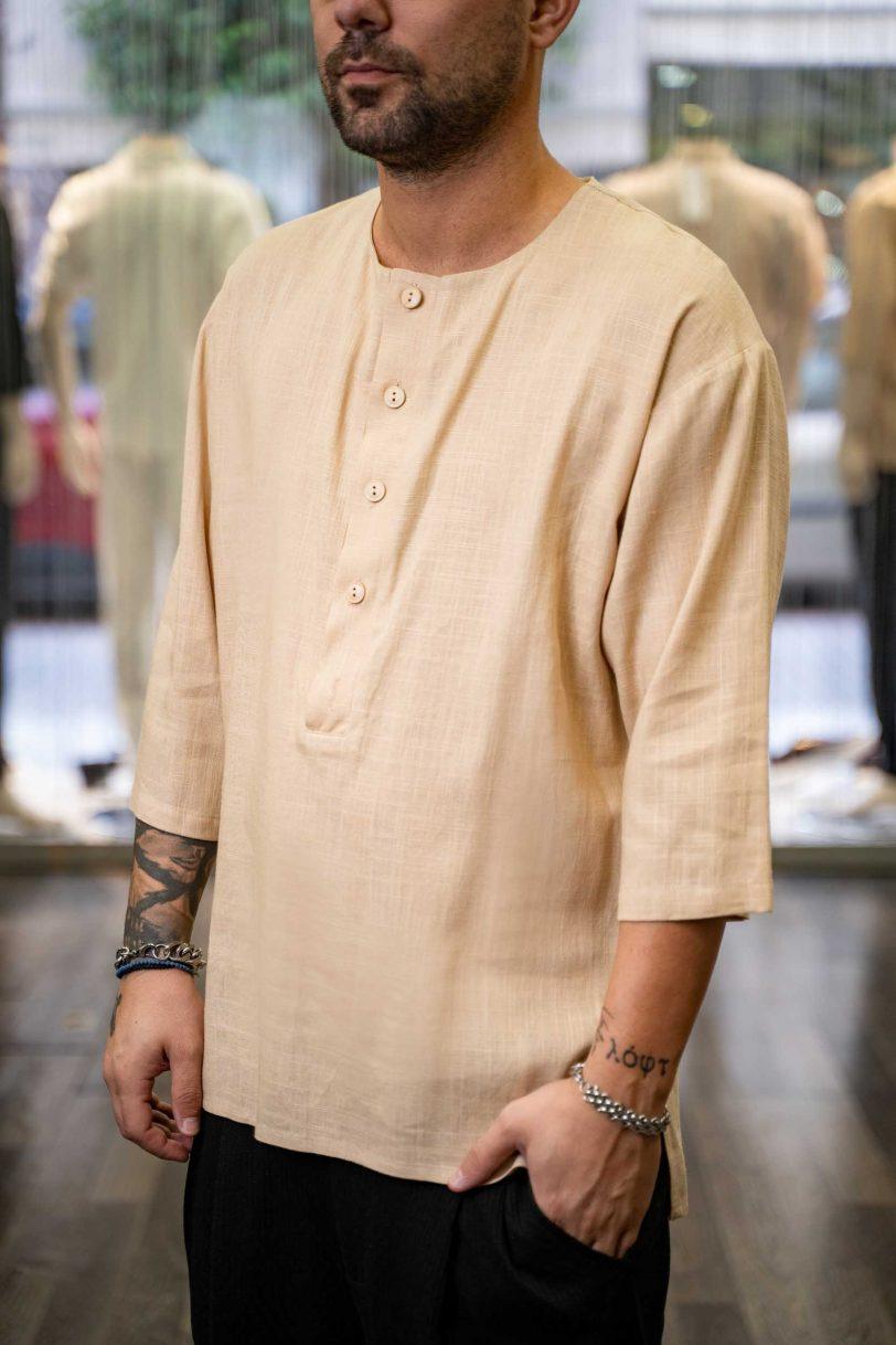 BLACK T-SHIRT LINO-1101014-BEIGE