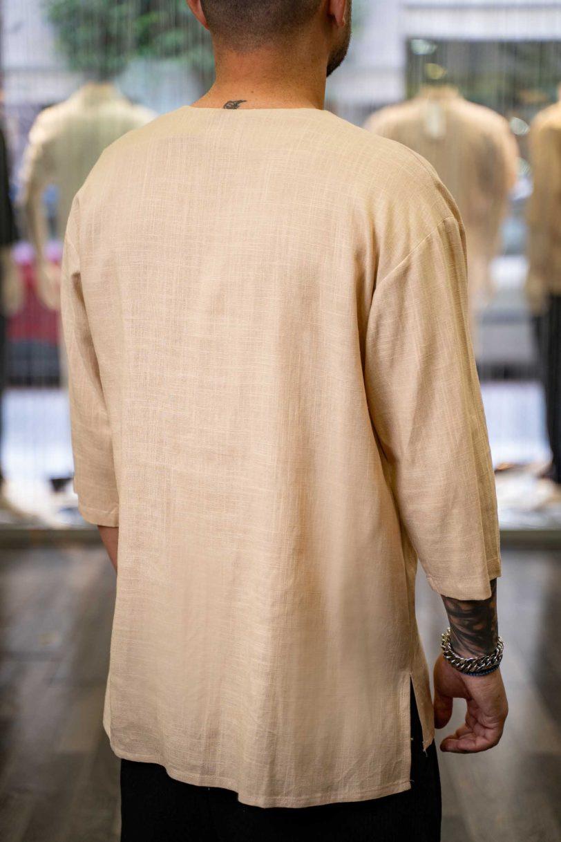 BLACK T-SHIRT LINO-1101014-BEIGE - Image 3