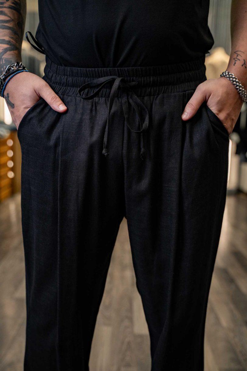 BLACK PANTS LINO-2010072-BLACK - Image 2