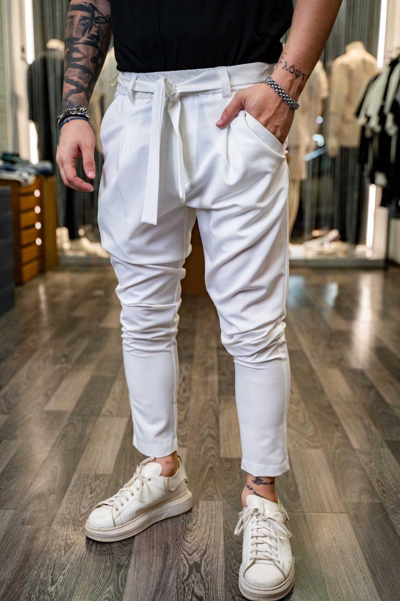 BLACK PANTS-2010051-WHITE