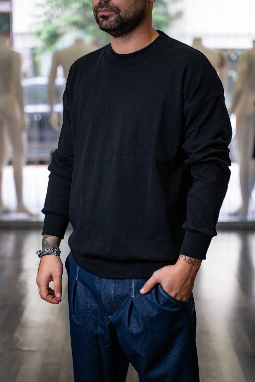ROYAL DENIM SWEATSHIRT-MASUDA-4053-BLACK