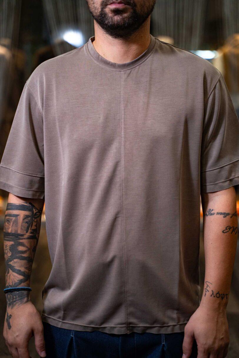 ROYAL DENIM T-SHIRT-4054 TAUPE - Image 2