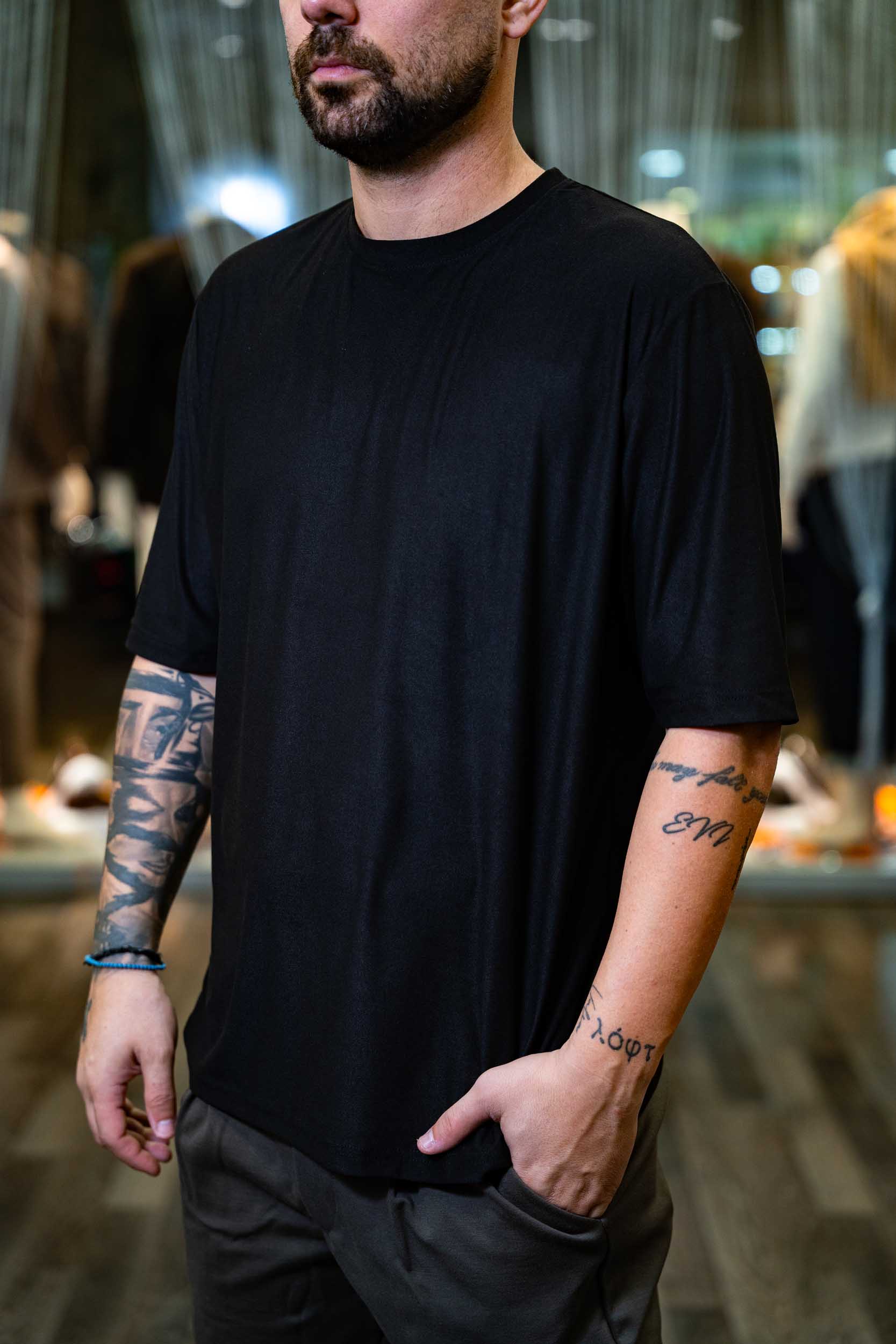 REBEL T-SHIRT-2607 BLACK