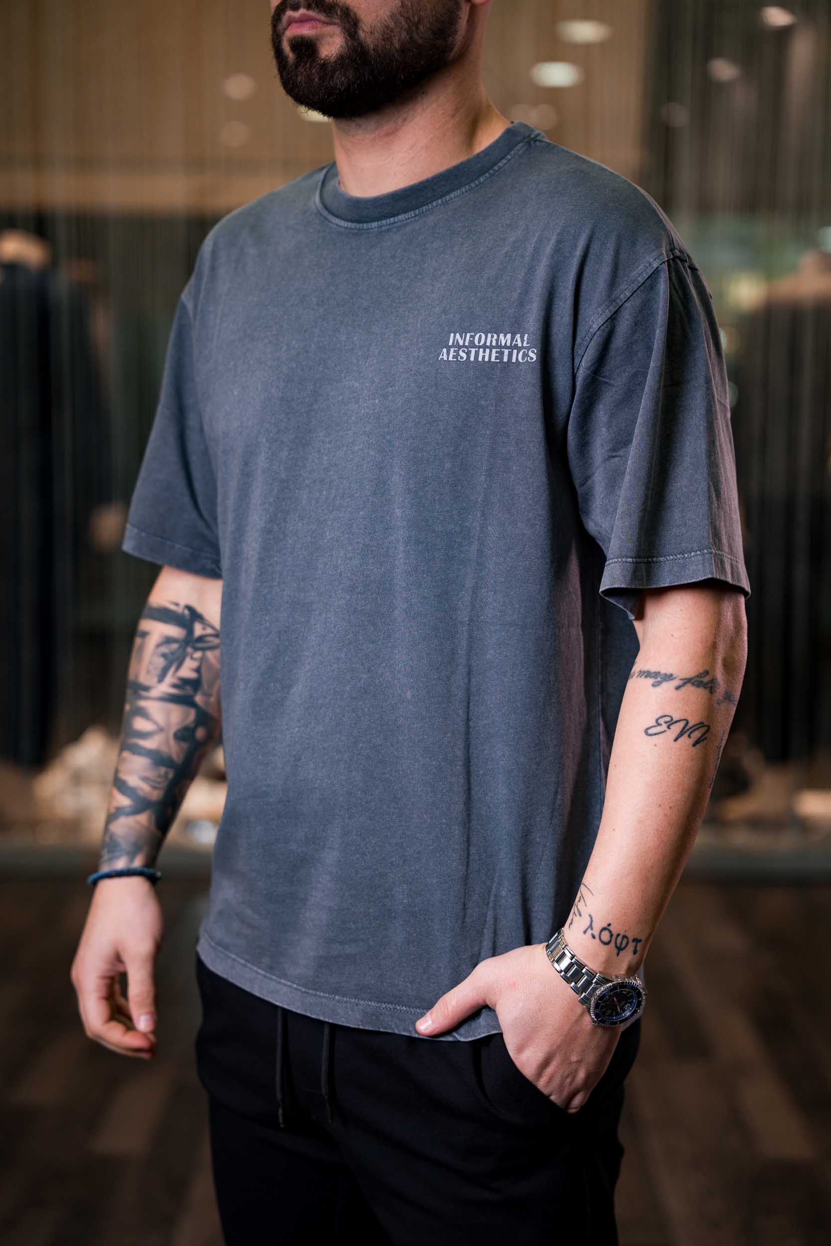 Ανδρικό T-shirt Casual friday 6085 γκρί