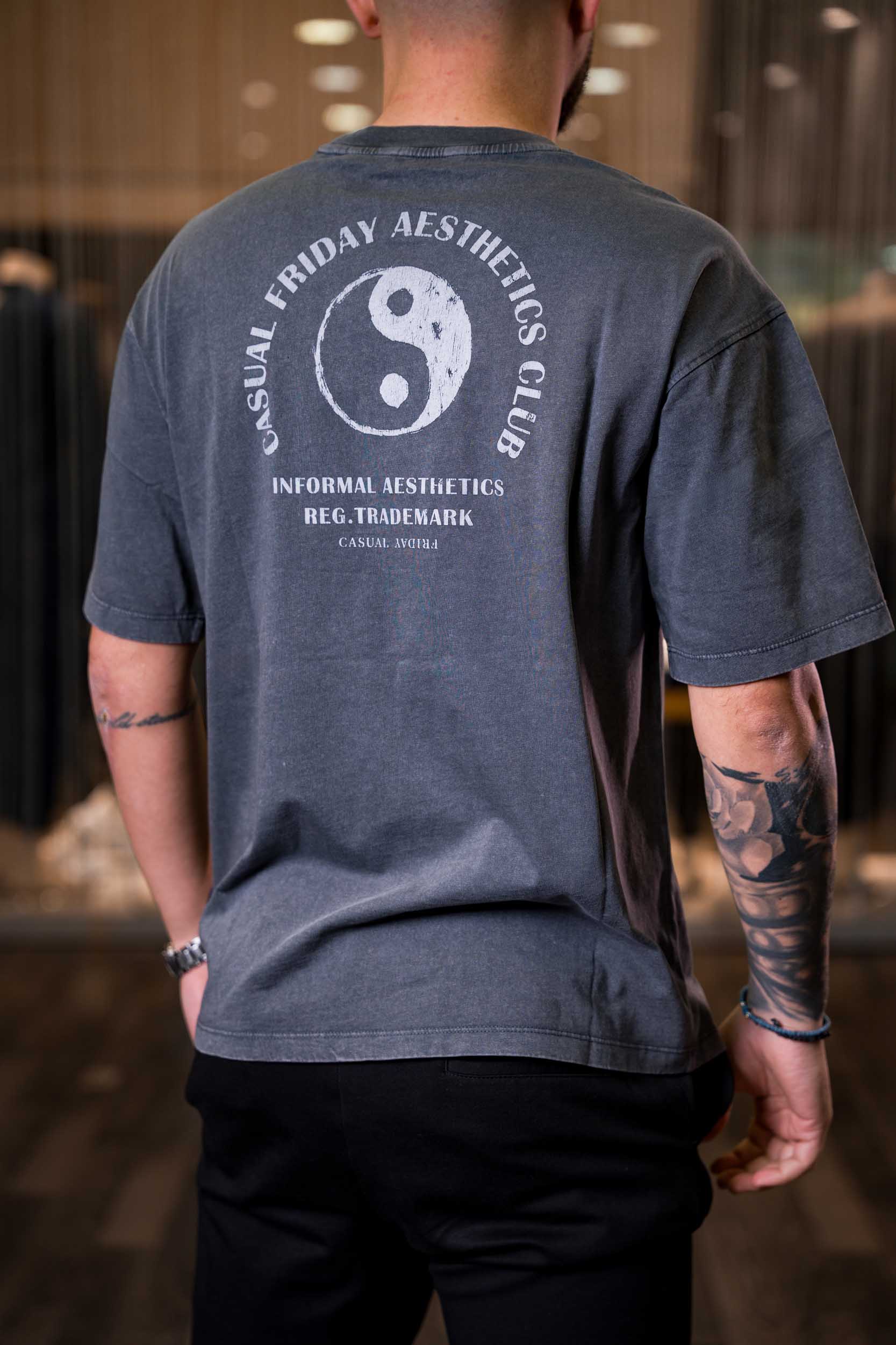 Ανδρικό T-shirt Casual friday 6085 γκρί - Image 3