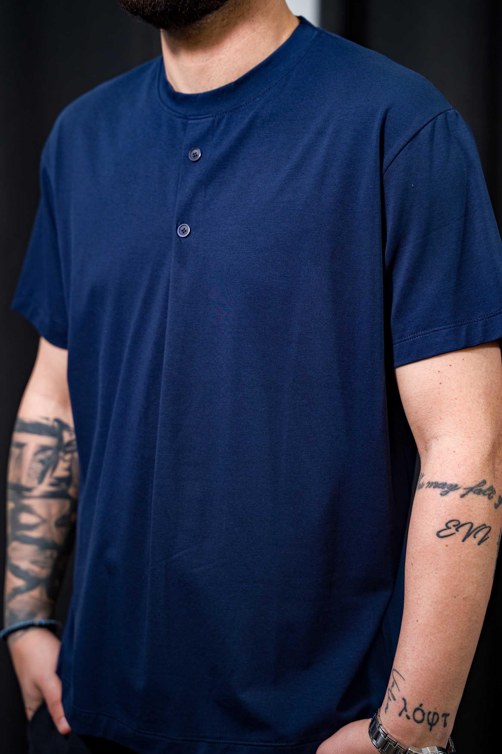 Ανδρικό t-shirt Badge oleno-1021 blue navy - Image 2